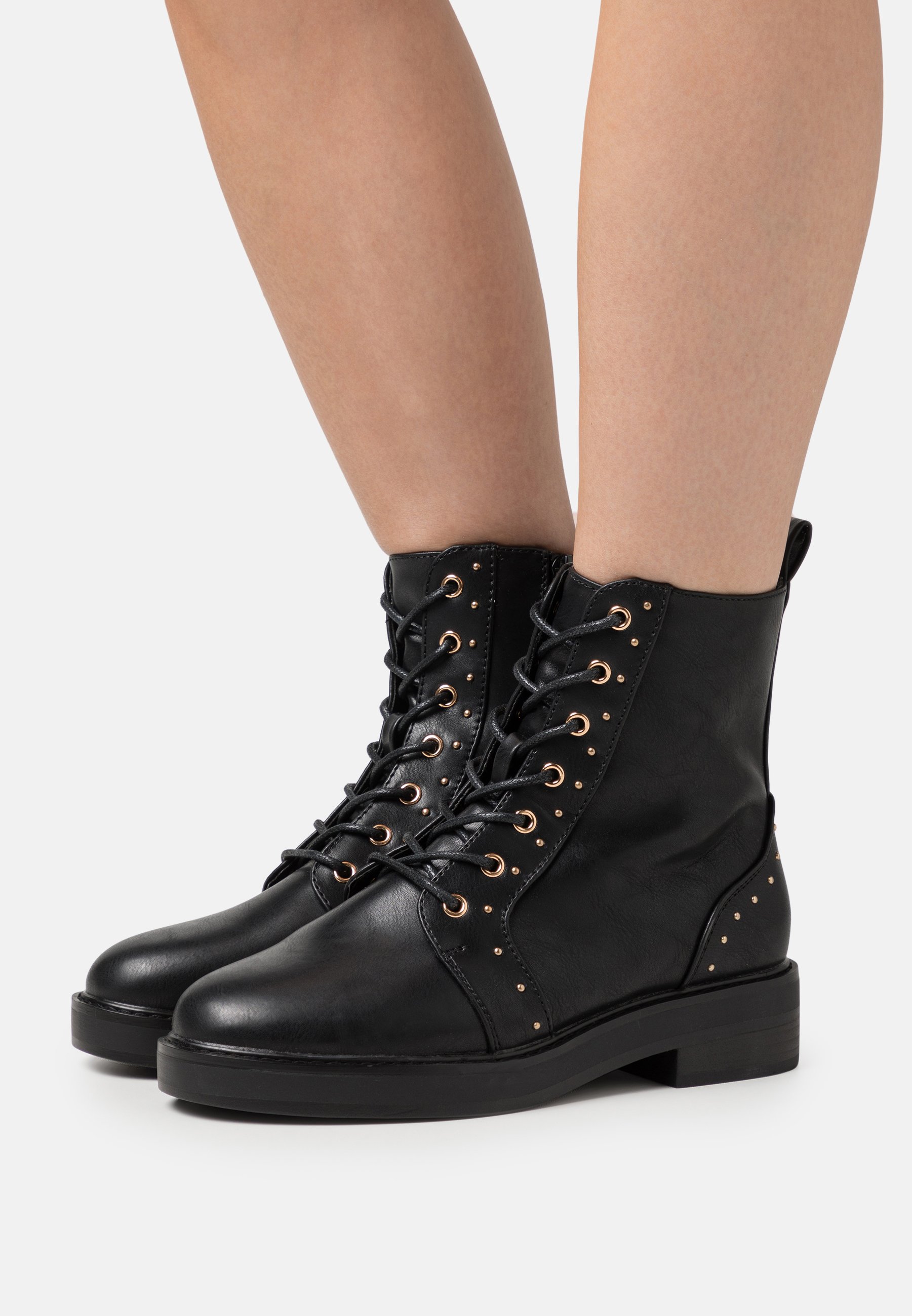 miss selfridge hiker ankle boot in black