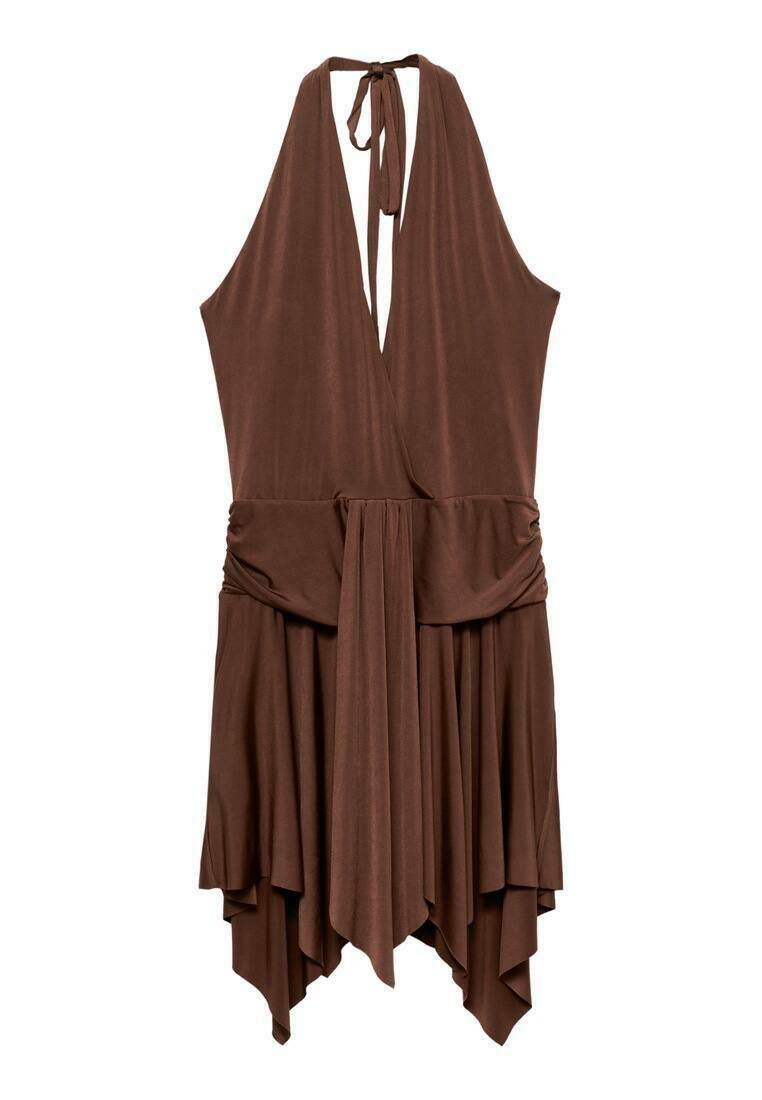 Mango Cocktailjurk bruin Mango Cocktailjurk bruin