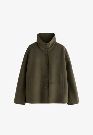 Next, PETITE FIT - N.PREMIUM HANDSEWN FUNNEL NECK SHORT COAT - Let jakke / Sommerjakker - olive green