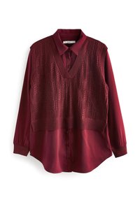 Next POINTELLE SPARKLE LAYER  - Blúzka so zapínaním na gombíky - red