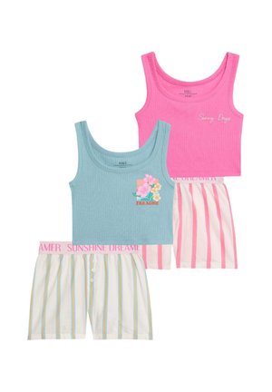 2 PACK RICH STRIPED SET - Pyjama set - light turq mix
