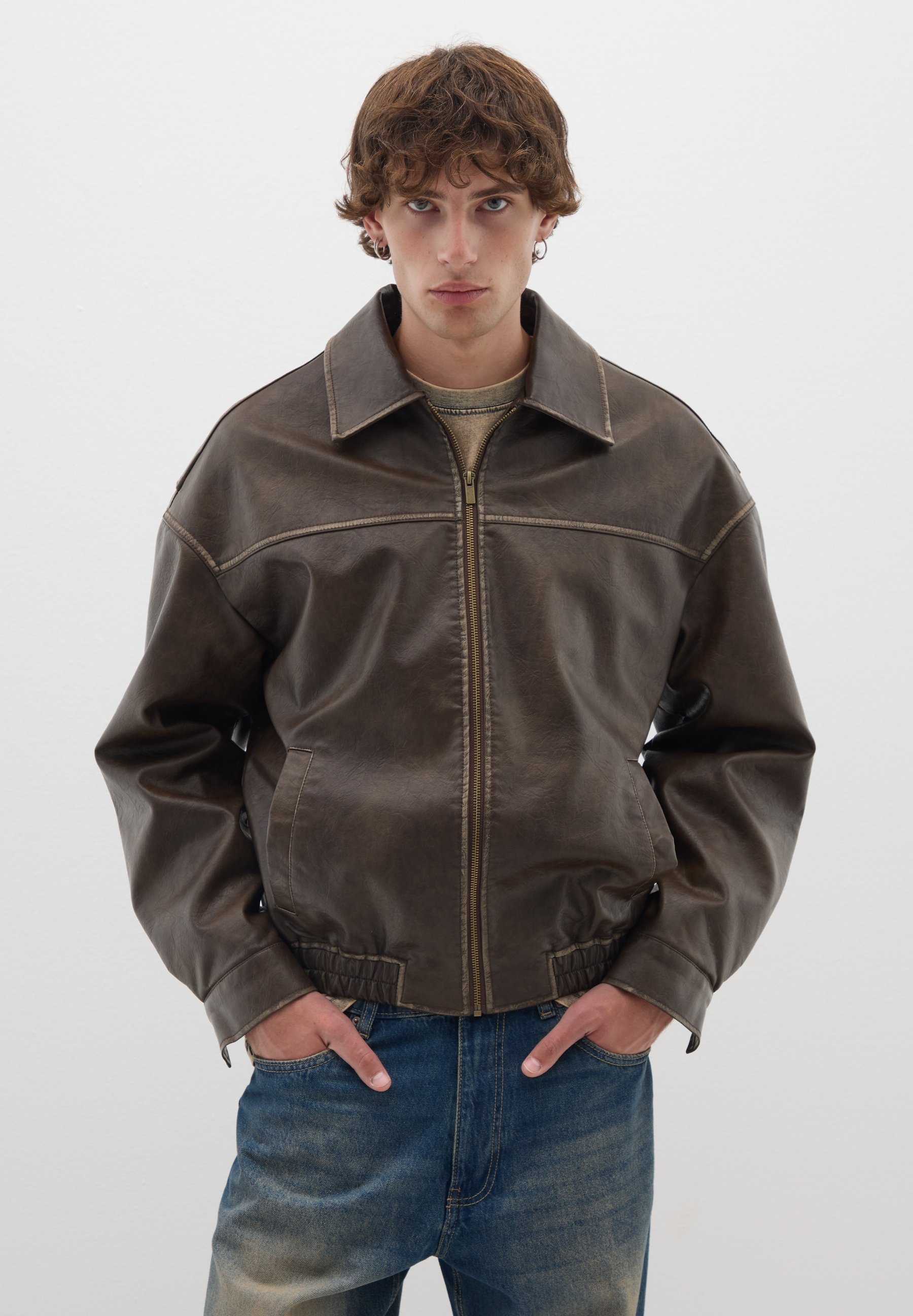 B.ANGEL Faux leather jacket - light brown - Zalando