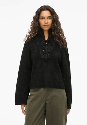 GLEEBA STEHKRAGEN - Jersey de punto - black beauty