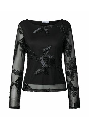 Pieces, BLOUSE PCOFFIA BOATNECK - Blouse - black