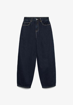 Vero Moda, JEANS VMBILLIE HIGH RISE BARREL FIT JEANS - Wide Leg - dark blue denim