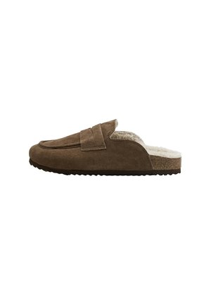 OYSHO, WARM MULES - Chaussons - tobacco brown
