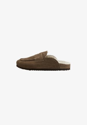 OYSHO, WARM MULES - Chaussons - tobacco brown