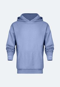 Felpa light blue realizzata in morbido tessuto, con tasca a marsupio, maniche lunghe con polsini a costine e design dalla vestibilità rilassata.