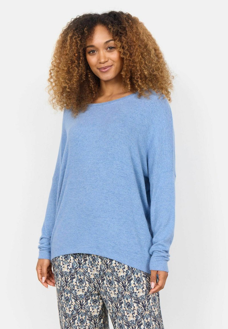 Soyaconcept SC-BIARA 1 - Pikkade varrukatega topp - crystal blue melange