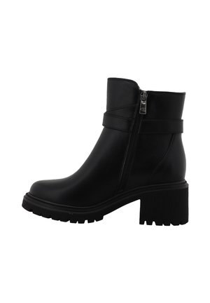 TOM TAILOR, STIEFEL - Bottines à plateau - black