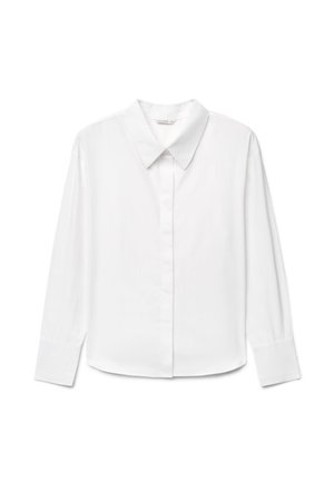 Calliope, CAMICIA TINTA UNITA - Button-down blouse - bianco ottico