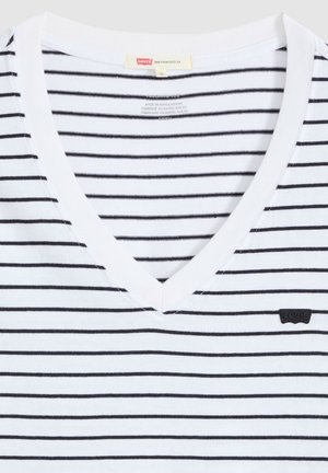 Levi's®, FAVORITE V-NECK HM PEACOAT - T-shirts print - golf course stripe b - whites -