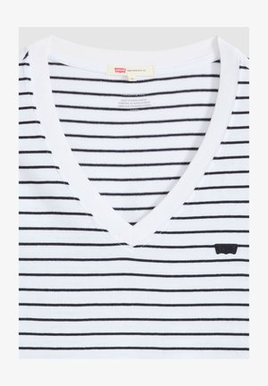 Levi's®, FAVORITE V-NECK HM PEACOAT - T-shirts print - golf course stripe b - whites -