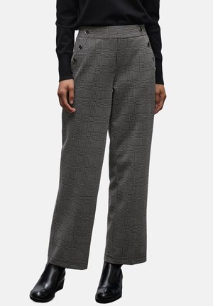 KARIERTE STRAIGHT LEG - Pantalon classique - schwarz