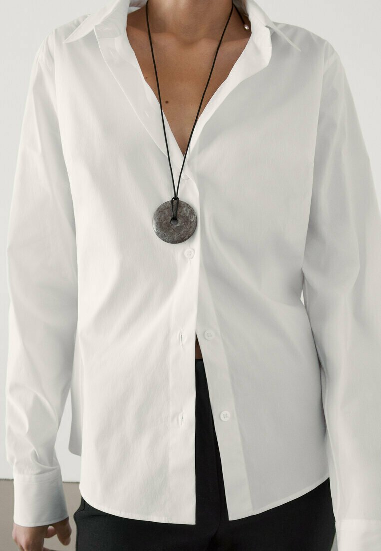 売れ筋商品|||マッシモ ドゥッティ シャツ レディース トップス Button-down blouse - white Women's White Shirts - Massimo Dutti - US