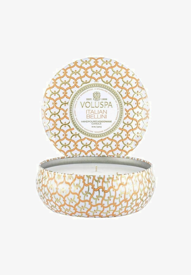 Voluspa VOLUSPA 3-WICK CANDLE DECORATIVE TIN ITALIAN BELLINI 340G - Doftljus - black