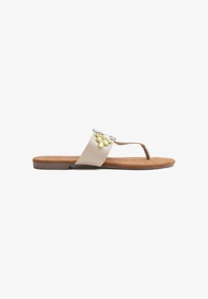 INSIDE, BRILLOS FLOR - Sandalias de dedo - beige