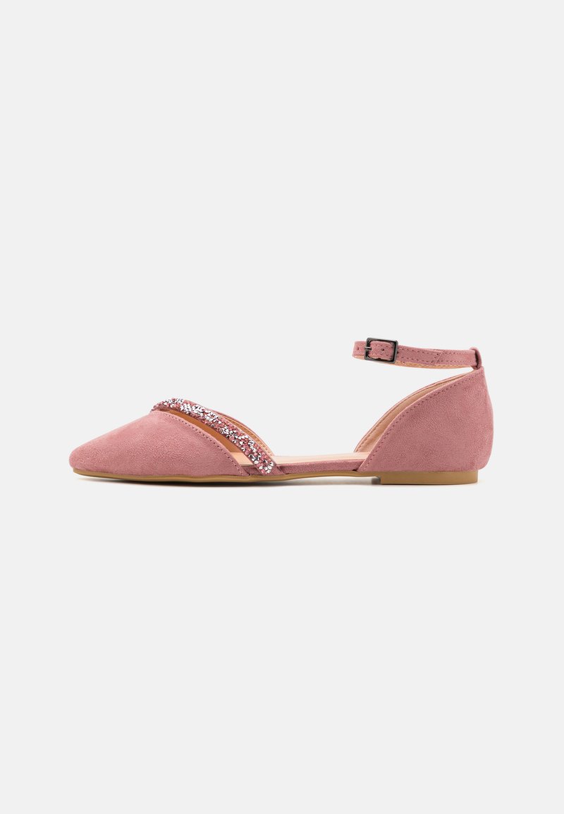 Anna Field Ballerina med reim - light pink