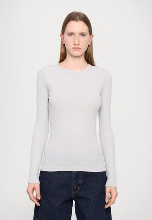 DELPHI SLIM TEE - T-shirt à manches longues - brushed grey heather