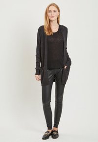 VILA VIRIL OPEN  - Chaqueta de punto - dark grey melange