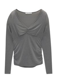 SHIMMERY WITH GATHERING - Pitkähihainen paita - grey