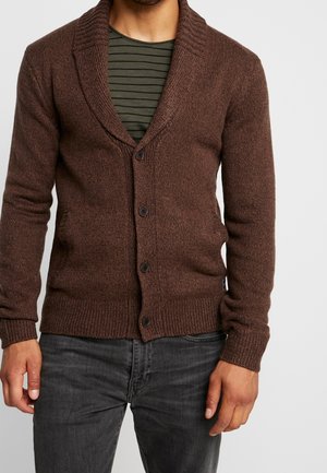 Strickjacke - mottled brown