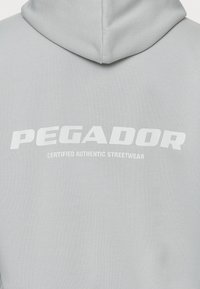 Pegador COLNE LOGO JACKET - Majica s kapuljačom i patentnim zatvaračem - washed pearl grey/salty cream