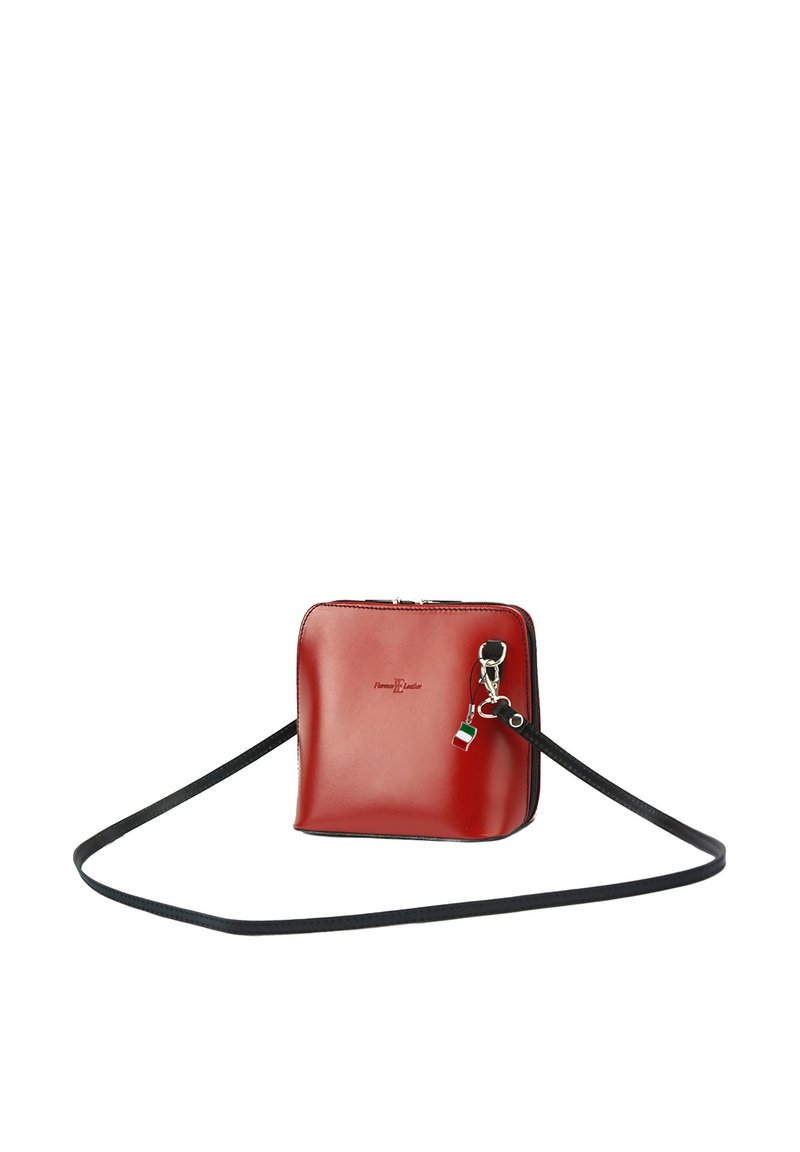 DrachenLeder Cross body bag - rot schwarz