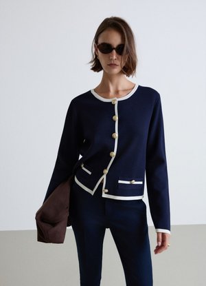 Calliope, MAGLIA TINTA UNITA - Cardigan - blu notte