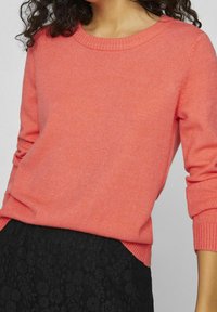 VILA Strickpullover - coral