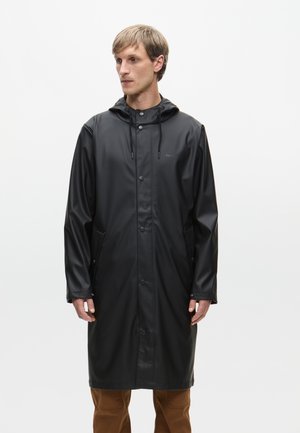 WINGS LONG RAIN JACKET - Imitatieleren jas - jet black