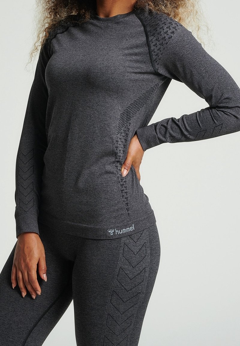 Hummel Camiseta de manga larga - mottled black