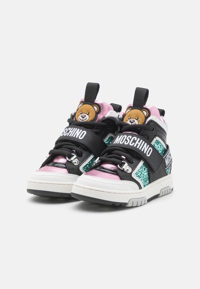 MOSCHINO UNISEX - Sneakers alte - black/green/white/pink/silver