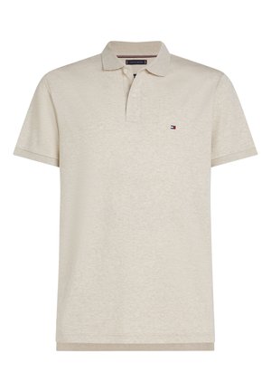 Tommy Hilfiger, REGULAR FIT FLAG EMBROIDERY POLO SHIRT - Polo - heathered oatmilk