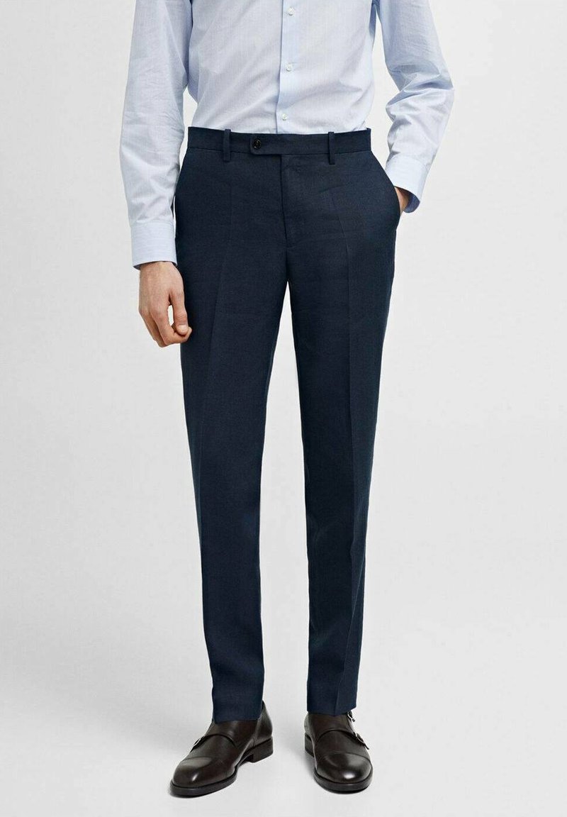 Mango Hlače za moške obleke - royal blue