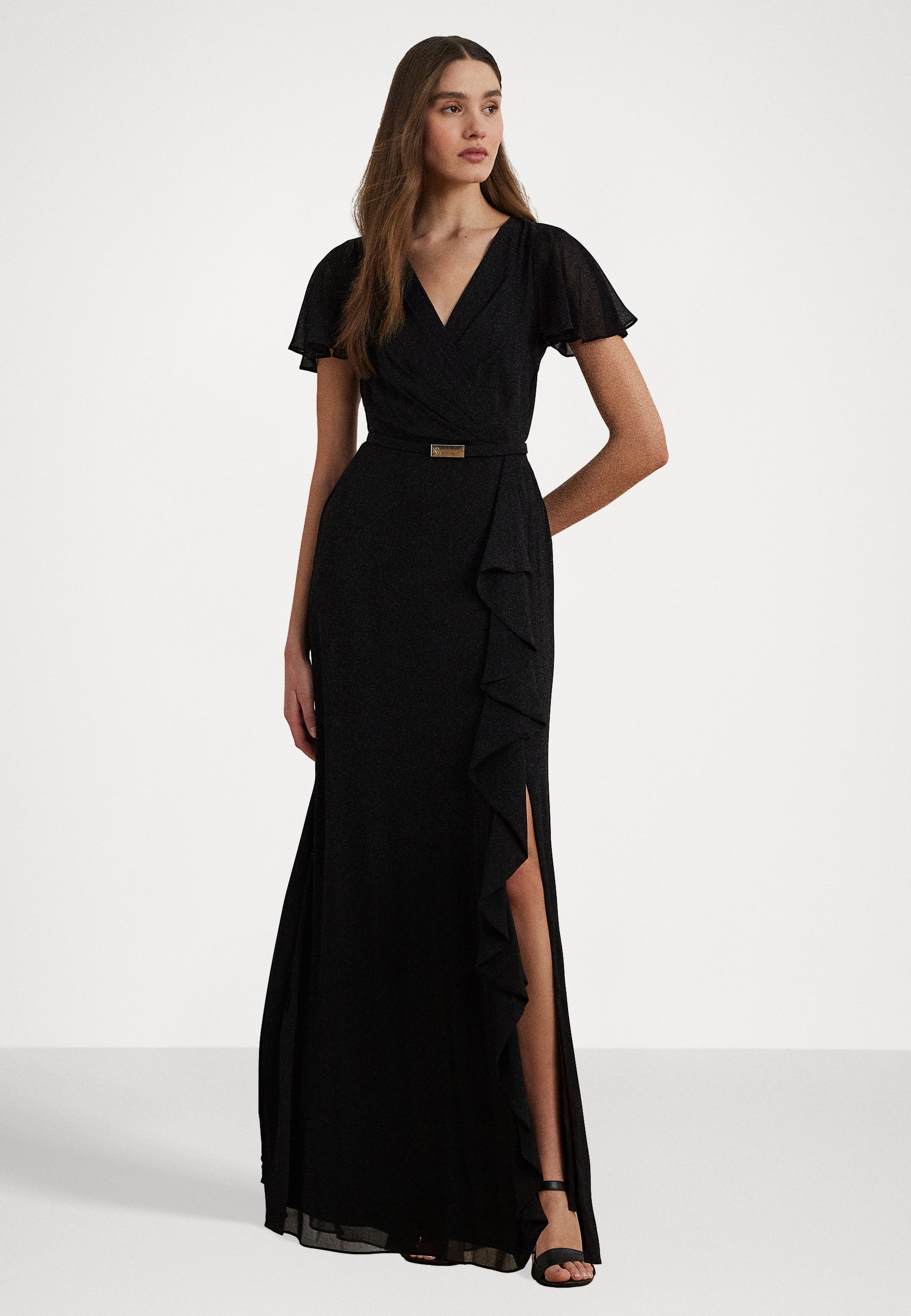 Ralph Lauren BLACK ワンピース sequin lace sleeve Long Sleeved Lace Dress by Lauren Ralph Lauren | Rent the Runway