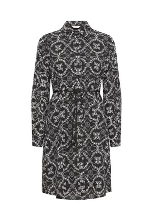 b.young, BYXHARMONIA - Robe chemise - black white broderie anglaise