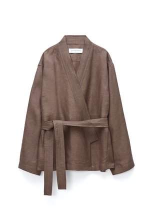 ADOLFO DOMINGUEZ, ADOLFO DOMINGUEZ WRAP SHORT KIMONO JACKET WRAP SHORT KIMONO JACKET - Leichte Jacke - taupe