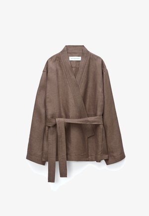 ADOLFO DOMINGUEZ, ADOLFO DOMINGUEZ WRAP SHORT KIMONO JACKET WRAP SHORT KIMONO JACKET - Leichte Jacke - taupe