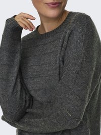 ONLY STRUKTURIERTER - Strickpullover - dark grey melange