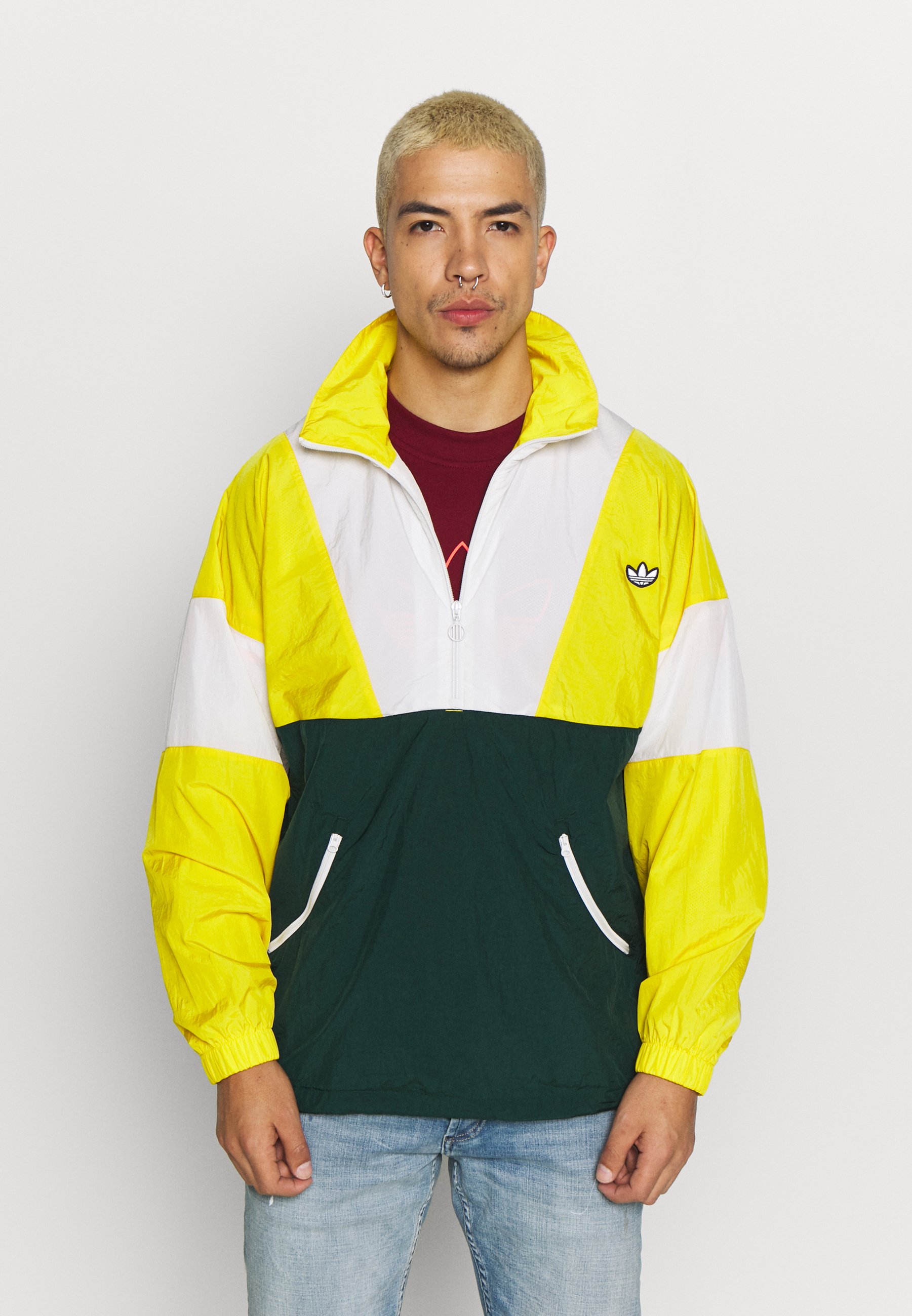 SAMSTAG SPORT INSPIRED TRACKSUIT JACKET Vindjacka yellowwhitegreen SAMSTAG SPORT INSPIRED TRACKSUIT JACKET Vindjacka yellowwhitegreen