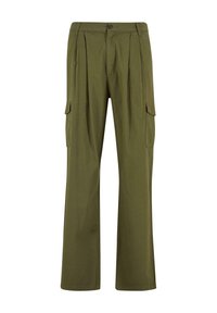 WIDE  - Oldalzsebes nadrágok - lightolive