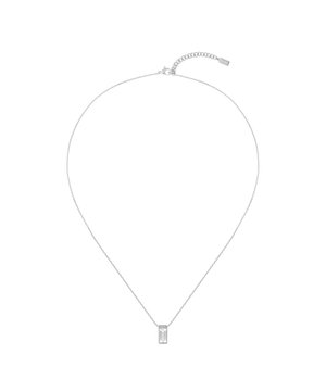 SS  WITH CRYSTAL BAGUETTE - Necklace - silver coloured