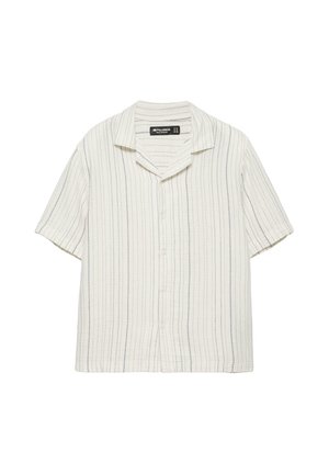 PULL&BEAR, SHORT-SLEEVED STRIPED T-SHIRT - Ing - white