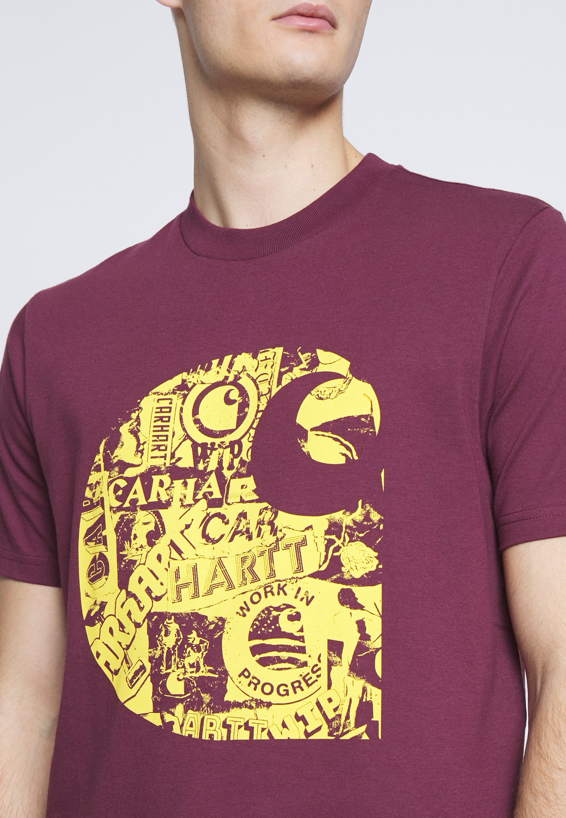 Carhartt WIP COLLAGE T shirts med print shiraz Carhartt WIP COLLAGE - T-shirts med print - shiraz / sunflower