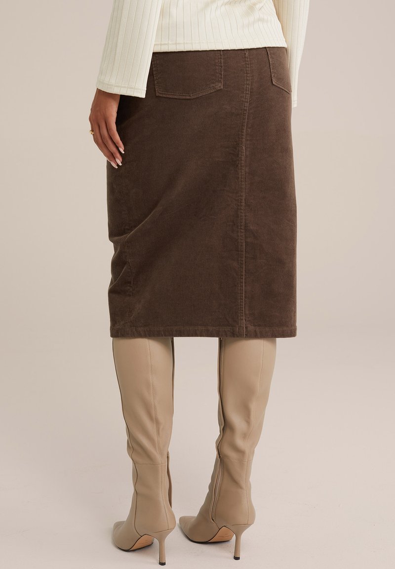 WE Fashion Jupe crayon brown/marron