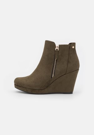 Botines de tacón - khaki