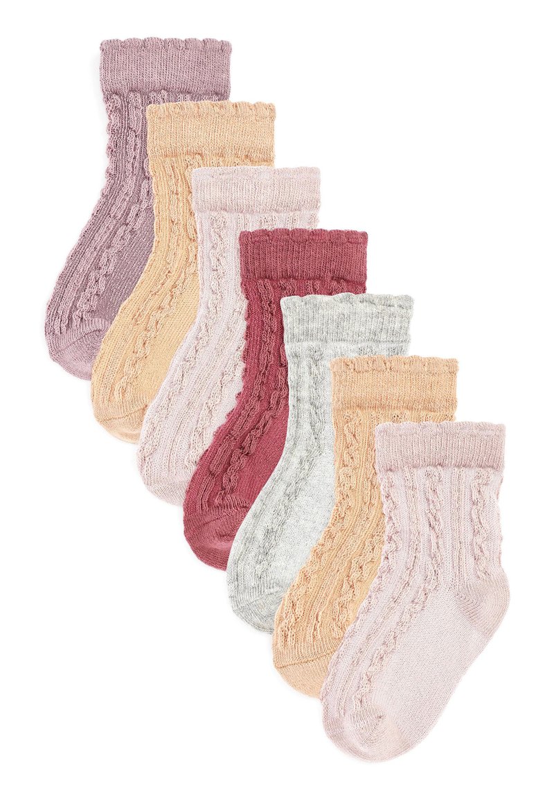 Next 7 PACK  - Strumpor - pink neutral