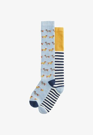 2 PACK - REGULAR FIT - Kojinės iki kelių - navy ochre sausage dogs