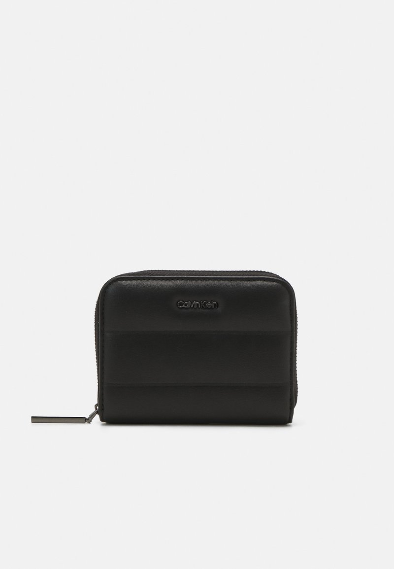 Calvin Klein LINE QUILT MEDIUM ZIP AROUND - Portafoglio - black